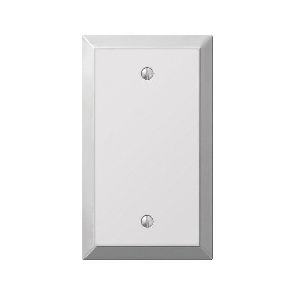 Amerelle Wall Plate, Number of Gangs: 1 gang Stamped Steel, Polished Chrome Finish, Light Gray 161B - main